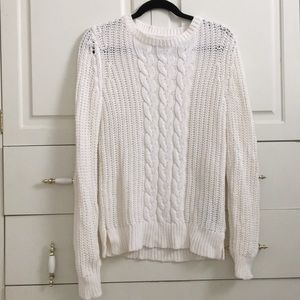 white knit nautica sweater